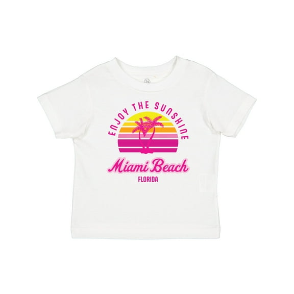 Inktastic Summer Enjoy the Sunshine Miami Beach Florida in Pink Boys or Girls Baby T-Shirt