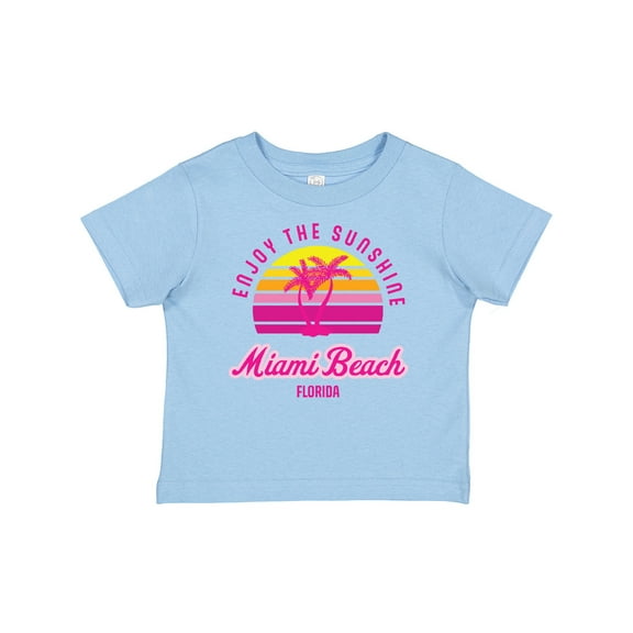 Inktastic Summer Enjoy the Sunshine Miami Beach Florida in Pink Boys or Girls Baby T-Shirt
