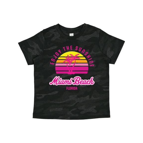Inktastic Summer Enjoy the Sunshine Miami Beach Florida in Pink Boys or Girls Toddler T-Shirt
