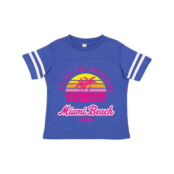 Inktastic Summer Enjoy the Sunshine Miami Beach Florida in Pink Boys or Girls Toddler T-Shirt