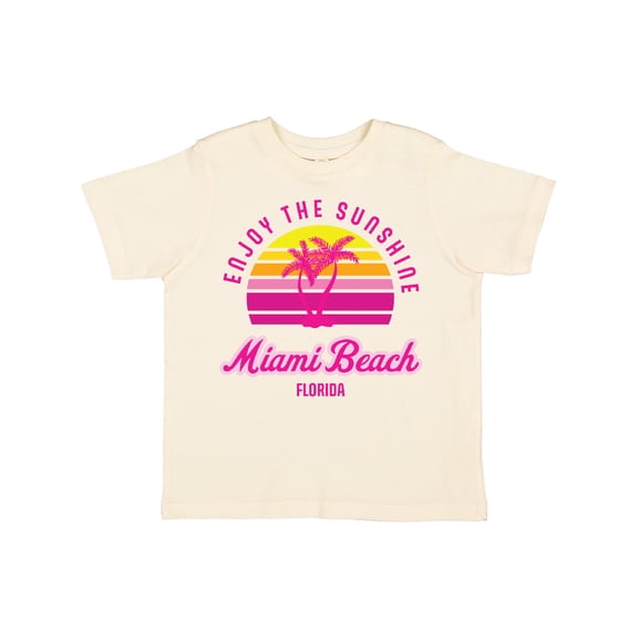Inktastic Summer Enjoy the Sunshine Miami Beach Florida in Pink Boys or Girls Toddler T-Shirt