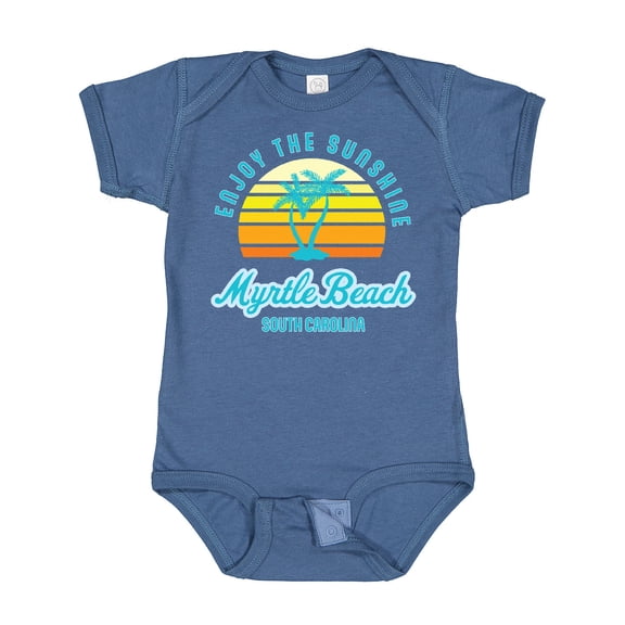 Inktastic Summer Enjoy the Sunshine Myrtle Beach South Carolina Blue Boys or Girls Baby Bodysuit