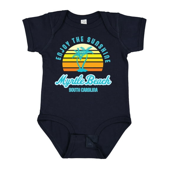 Inktastic Summer Enjoy the Sunshine Myrtle Beach South Carolina Blue Boys or Girls Baby Bodysuit