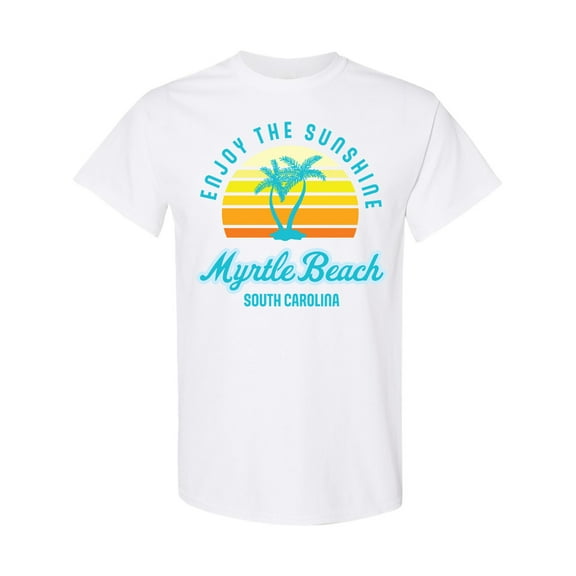 Inktastic Summer Enjoy the Sunshine Myrtle Beach South Carolina Blue T-Shirt