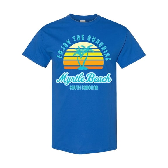 Inktastic Summer Enjoy the Sunshine Myrtle Beach South Carolina Blue T-Shirt