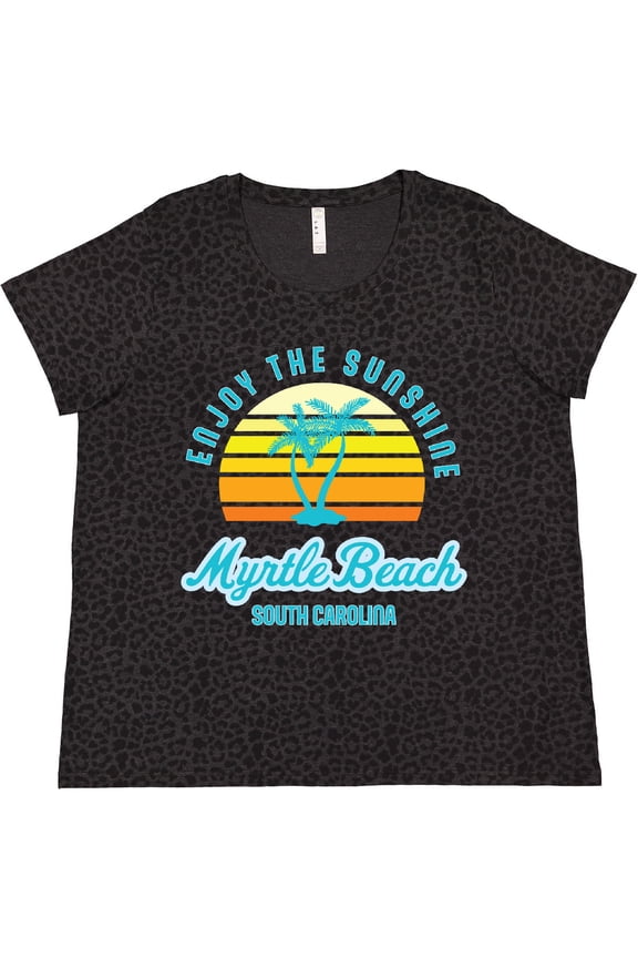 Summer Enjoy the Sunshine Myrtle Beach South Carolina Blue Women's Plus Size T-Shirt