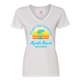 thumbnail image 1 of Inktastic Summer Enjoy the Sunshine Myrtle Beach South Carolina Blue Women's V-Neck T-Shirt, 1 of 5