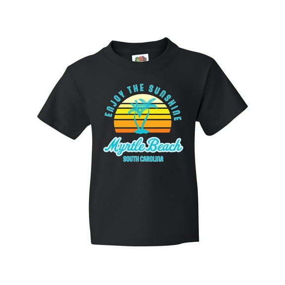 Inktastic Summer Enjoy the Sunshine Myrtle Beach South Carolina Blue Youth T-Shirt