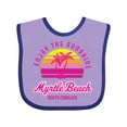 thumbnail image 1 of Inktastic Summer Enjoy the Sunshine Myrtle Beach South Carolina Pink Boys or Girls Baby Bib, 1 of 4