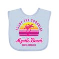 thumbnail image 1 of Inktastic Summer Enjoy the Sunshine Myrtle Beach South Carolina Pink Boys or Girls Baby Bib, 1 of 4