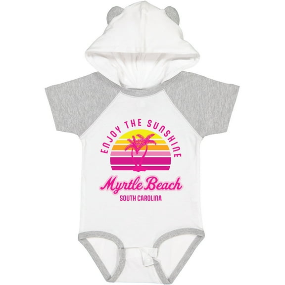 Inktastic Summer Enjoy the Sunshine Myrtle Beach South Carolina Pink Boys or Girls Baby Bodysuit
