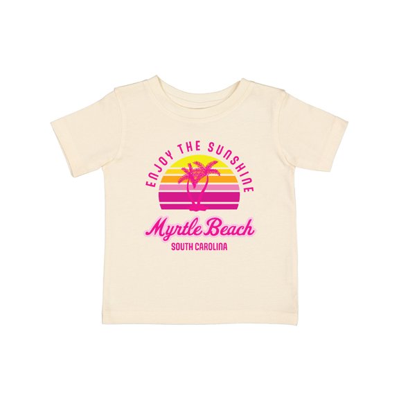 Inktastic Summer Enjoy the Sunshine Myrtle Beach South Carolina Pink Boys or Girls Baby T-Shirt