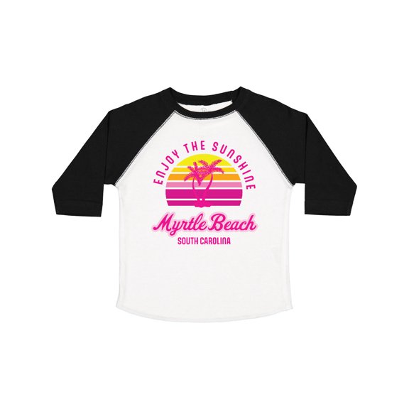 Inktastic Summer Enjoy the Sunshine Myrtle Beach South Carolina Pink Boys or Girls Toddler T-Shirt