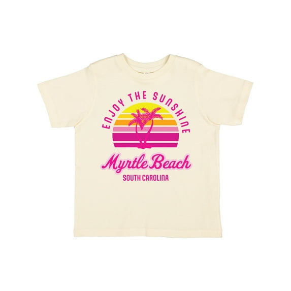 Inktastic Summer Enjoy the Sunshine Myrtle Beach South Carolina Pink Boys or Girls Toddler T-Shirt