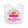 thumbnail image 1 of Inktastic Summer Enjoy the Sunshine Naples Beach Florida in Pink Boys or Girls Baby Bib, 1 of 4