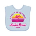 thumbnail image 1 of Inktastic Summer Enjoy the Sunshine Naples Beach Florida in Pink Boys or Girls Baby Bib, 1 of 4