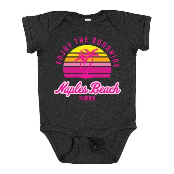Inktastic Summer Enjoy the Sunshine Naples Beach Florida in Pink Boys or Girls Baby Bodysuit