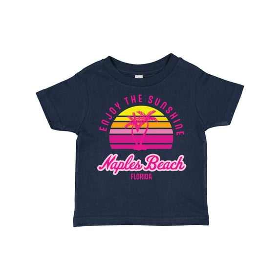 Inktastic Summer Enjoy the Sunshine Naples Beach Florida in Pink Boys or Girls Toddler T-Shirt