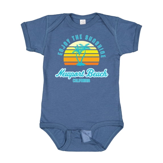 Inktastic Summer Enjoy the Sunshine Newport Beach Florida in Blue Boys or Girls Baby Bodysuit
