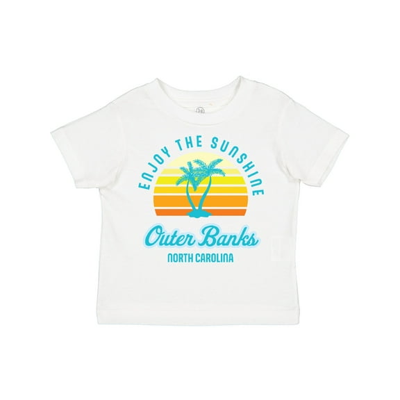Inktastic Summer Enjoy the Sunshine Outer Banks North Carolina in Blue Boys or Girls Toddler T-Shirt