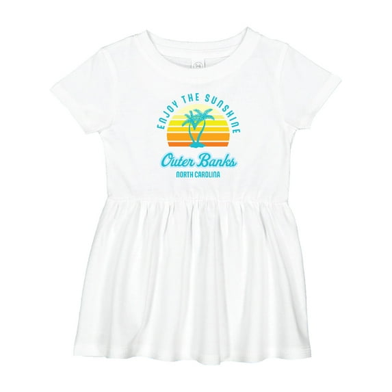Inktastic Summer Enjoy the Sunshine Outer Banks North Carolina in Blue Girls Baby Dress