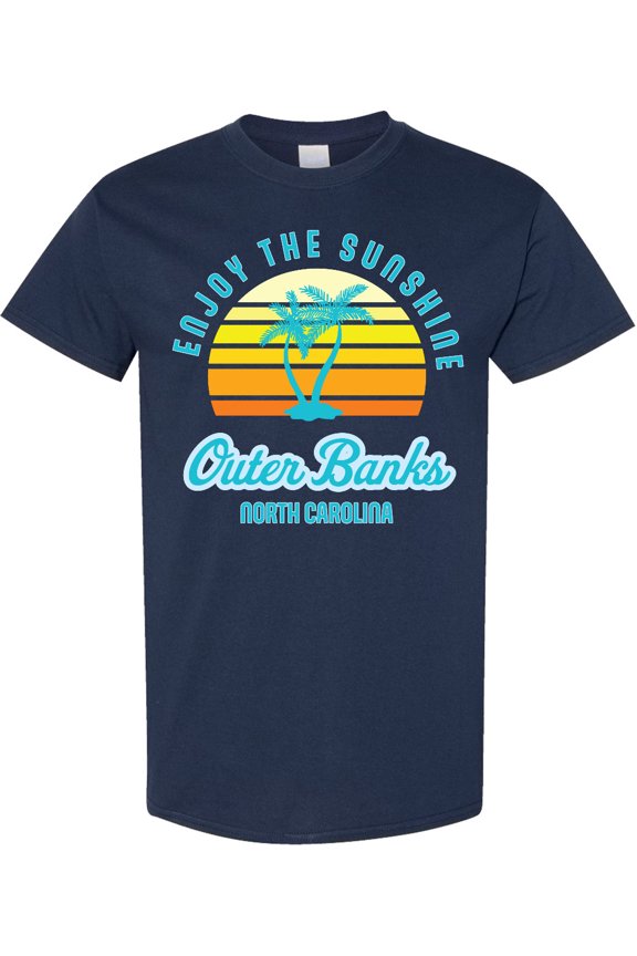 Summer Enjoy the Sunshine Outer Banks North Carolina in Blue T-Shirt