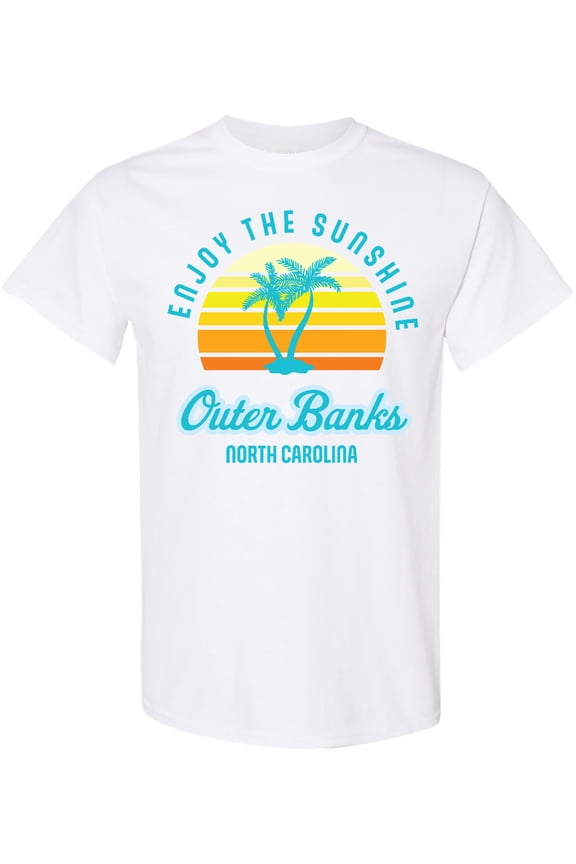 Summer Enjoy the Sunshine Outer Banks North Carolina in Blue T-Shirt
