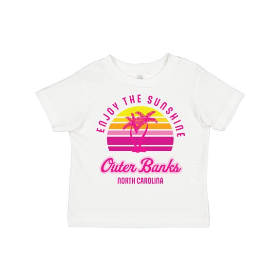Inktastic Summer Enjoy the Sunshine Outer Banks North Carolina in Pink Boys or Girls Toddler T-Shirt