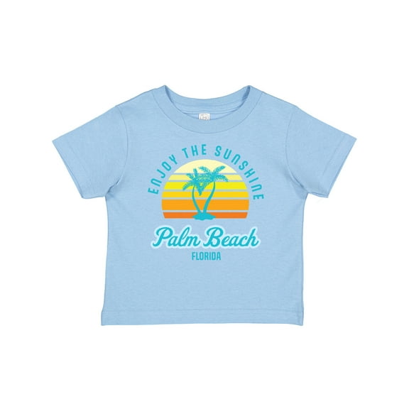 Inktastic Summer Enjoy the Sunshine Palm Beach Florida in Blue Boys or Girls Baby T-Shirt