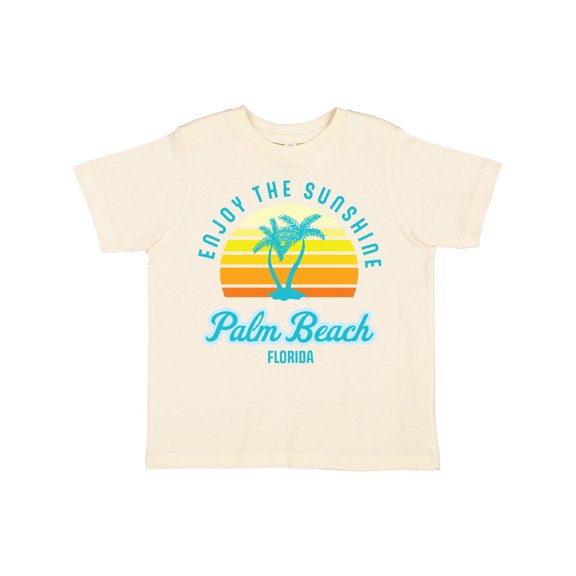 Inktastic Summer Enjoy the Sunshine Palm Beach Florida in Blue Boys or Girls Toddler T-Shirt