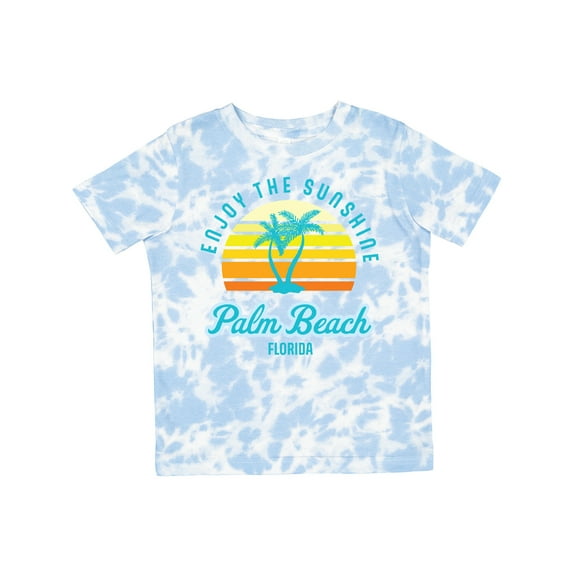 Inktastic Summer Enjoy the Sunshine Palm Beach Florida in Blue Boys or Girls Toddler T-Shirt
