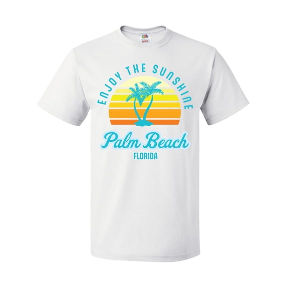 Inktastic Summer Enjoy the Sunshine Palm Beach Florida in Blue T-Shirt