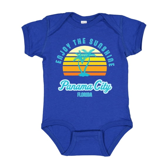 Inktastic Summer Enjoy the Sunshine Panama City Florida in Blue Boys or Girls Baby Bodysuit