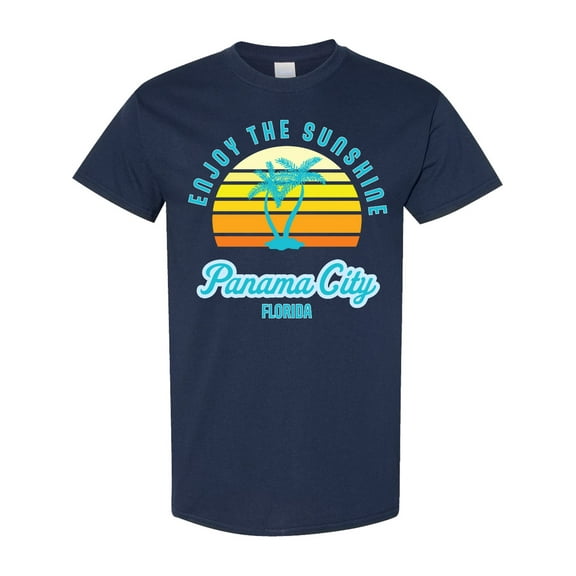 Inktastic Summer Enjoy the Sunshine Panama City Florida in Blue T-Shirt