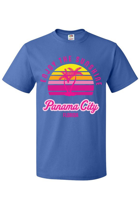 Summer Enjoy the Sunshine Panama City Florida in Pink T-Shirt