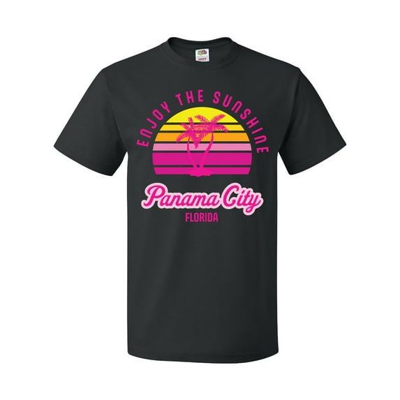 Inktastic Summer Enjoy the Sunshine Panama City Florida in Pink T-Shirt