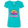 thumbnail image 1 of Inktastic Summer Enjoy the Sunshine Panama City Florida in Pink Women's V-Neck T-Shirt, 1 of 5