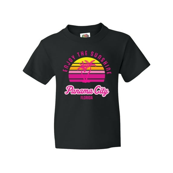 Inktastic Summer Enjoy the Sunshine Panama City Florida in Pink Youth T-Shirt