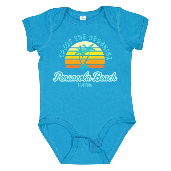 Inktastic Summer Enjoy the Sunshine Pensacola Beach Florida in Blue Boys or Girls Baby Bodysuit