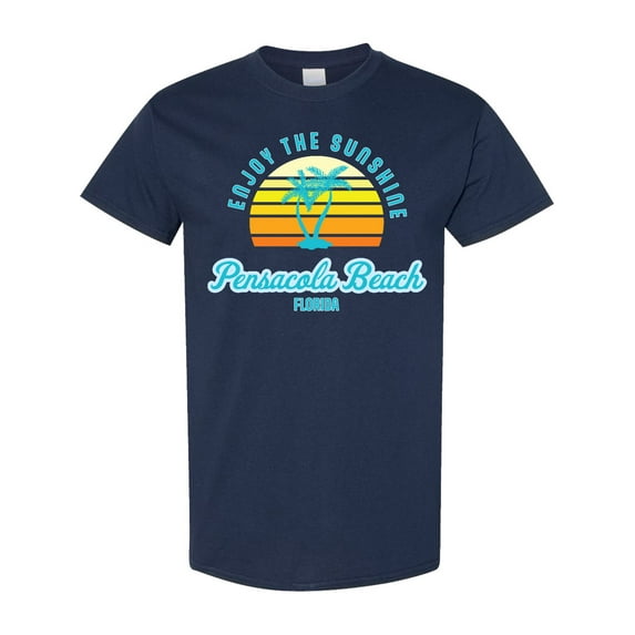 Inktastic Summer Enjoy the Sunshine Pensacola Beach Florida in Blue T-Shirt
