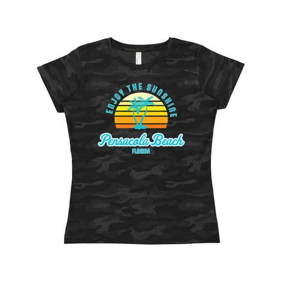 Inktastic Summer Enjoy the Sunshine Pensacola Beach Florida in Blue Women's T-Shirt