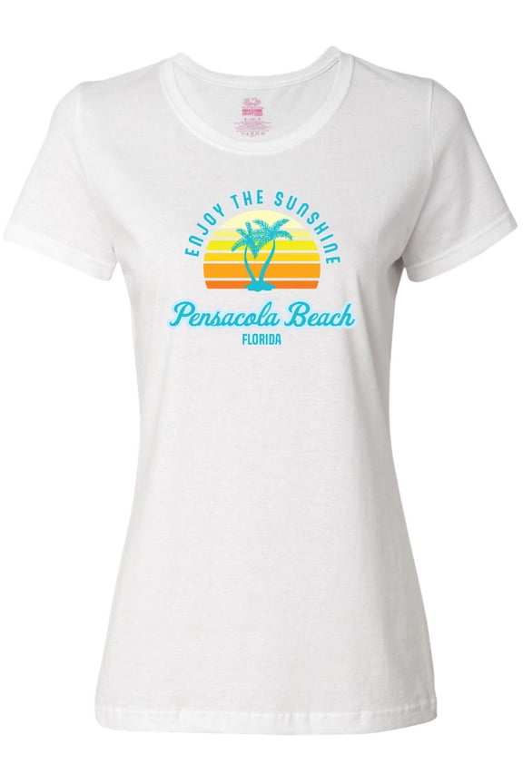 Summer Enjoy the Sunshine Pensacola Beach Florida in Blue Women's T-Shirt