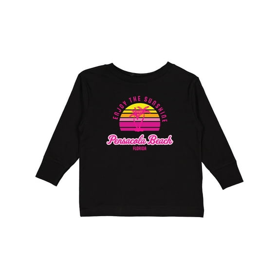 Inktastic Summer Enjoy the Sunshine Pensacola Beach Florida in Pink Boys or Girls Long Sleeve Toddler T-Shirt