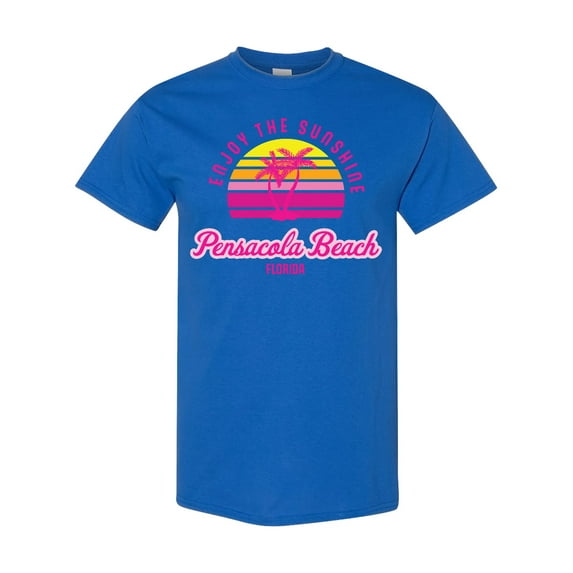 Inktastic Summer Enjoy the Sunshine Pensacola Beach Florida in Pink T-Shirt