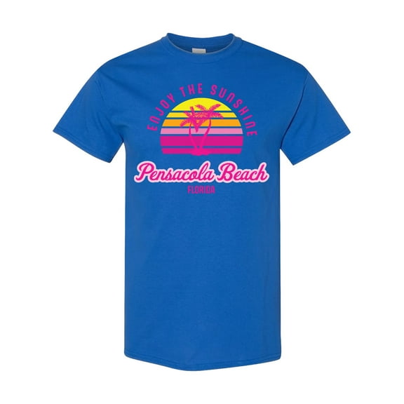Inktastic Summer Enjoy the Sunshine Pensacola Beach Florida in Pink T-Shirt