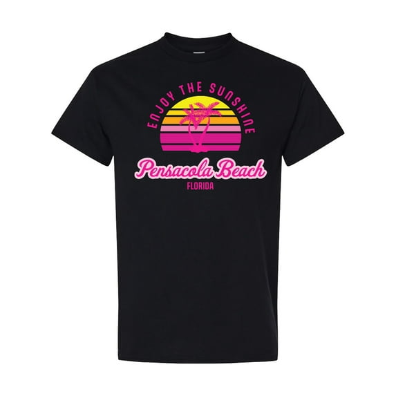 Inktastic Summer Enjoy the Sunshine Pensacola Beach Florida in Pink T-Shirt
