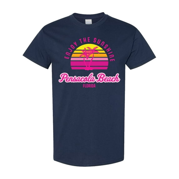Inktastic Summer Enjoy the Sunshine Pensacola Beach Florida in Pink T-Shirt