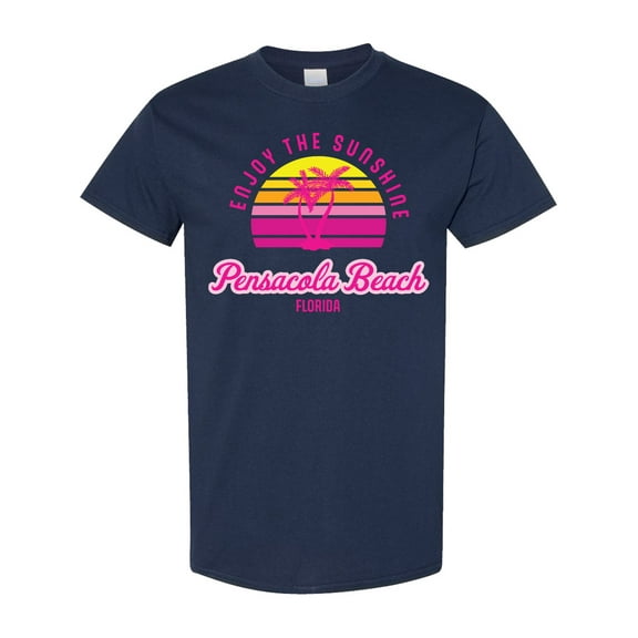 Inktastic Summer Enjoy the Sunshine Pensacola Beach Florida in Pink T-Shirt