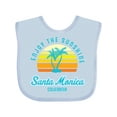 thumbnail image 1 of Inktastic Summer Enjoy the Sunshine Santa Monica California in Blue Boys or Girls Baby Bib, 1 of 4