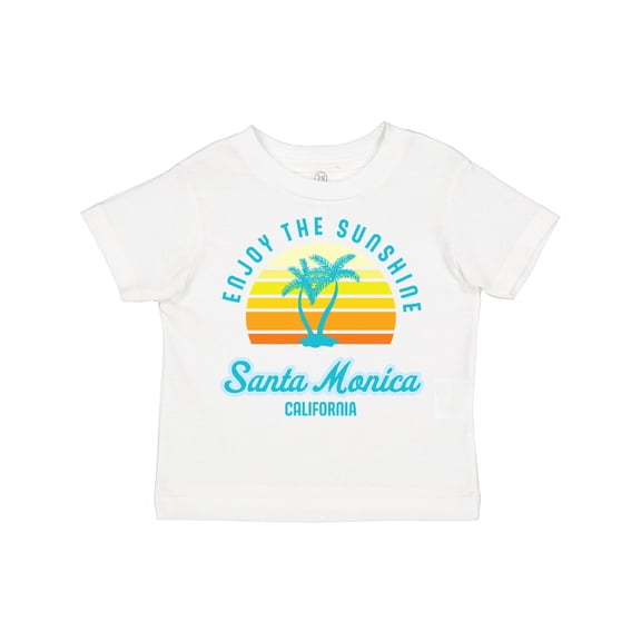 Inktastic Summer Enjoy the Sunshine Santa Monica California in Blue Boys or Girls Toddler T-Shirt